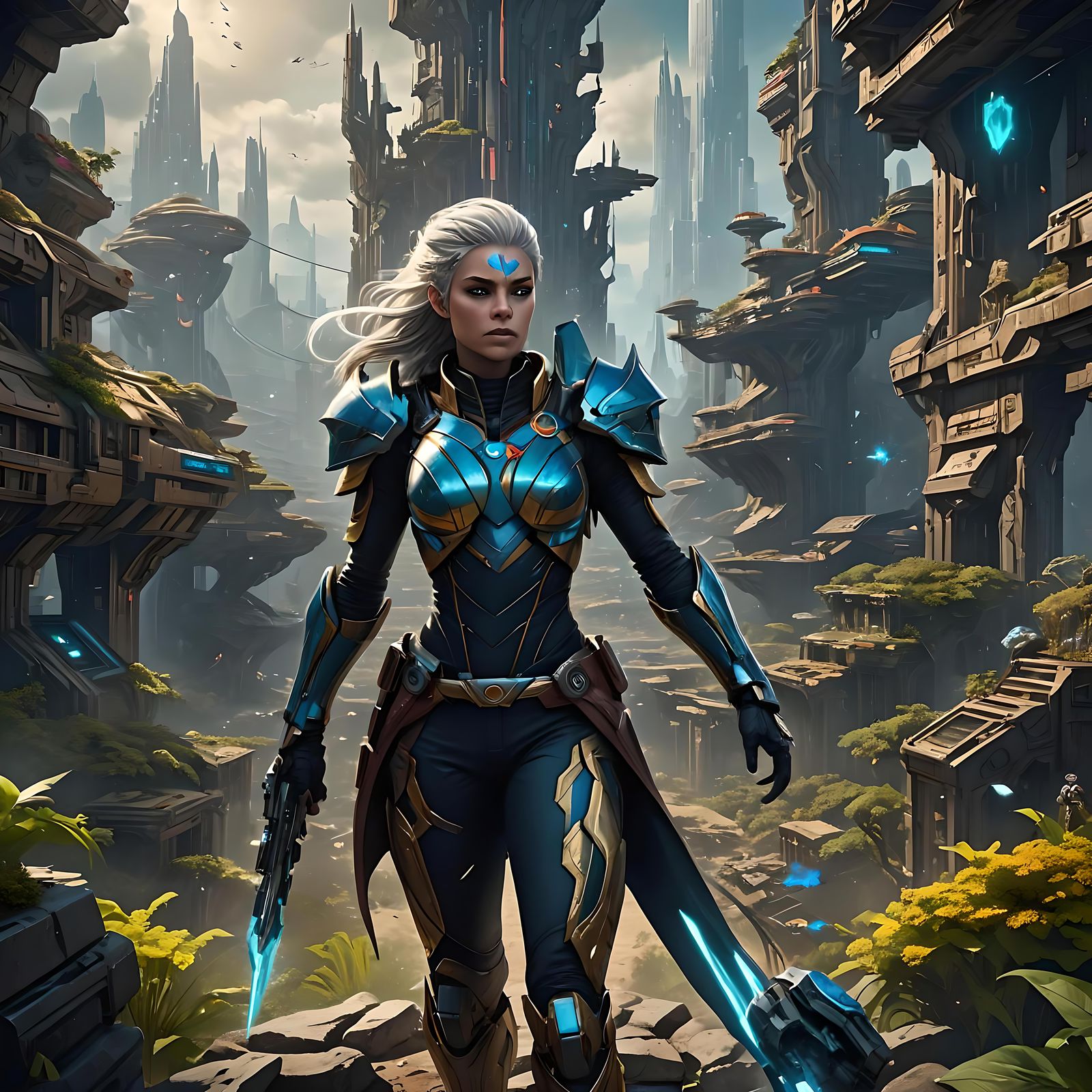 Fantastical Matte Painting of Elara's Growth