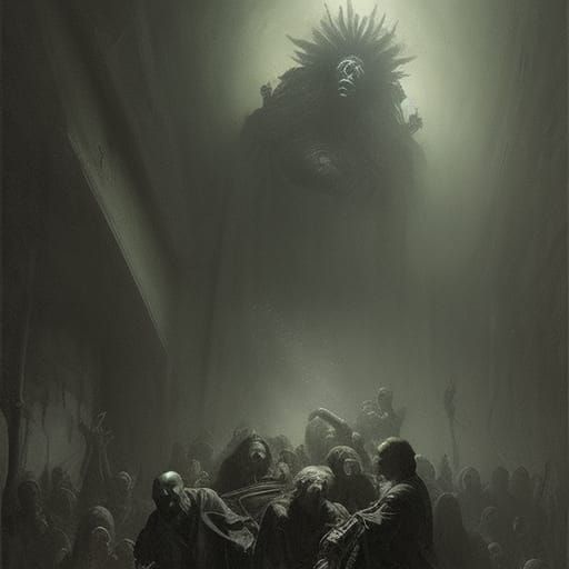 Horror Scene of Capture in Doré Style