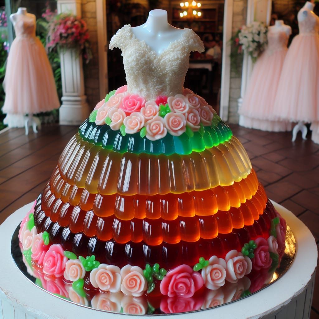 jello wedding dress