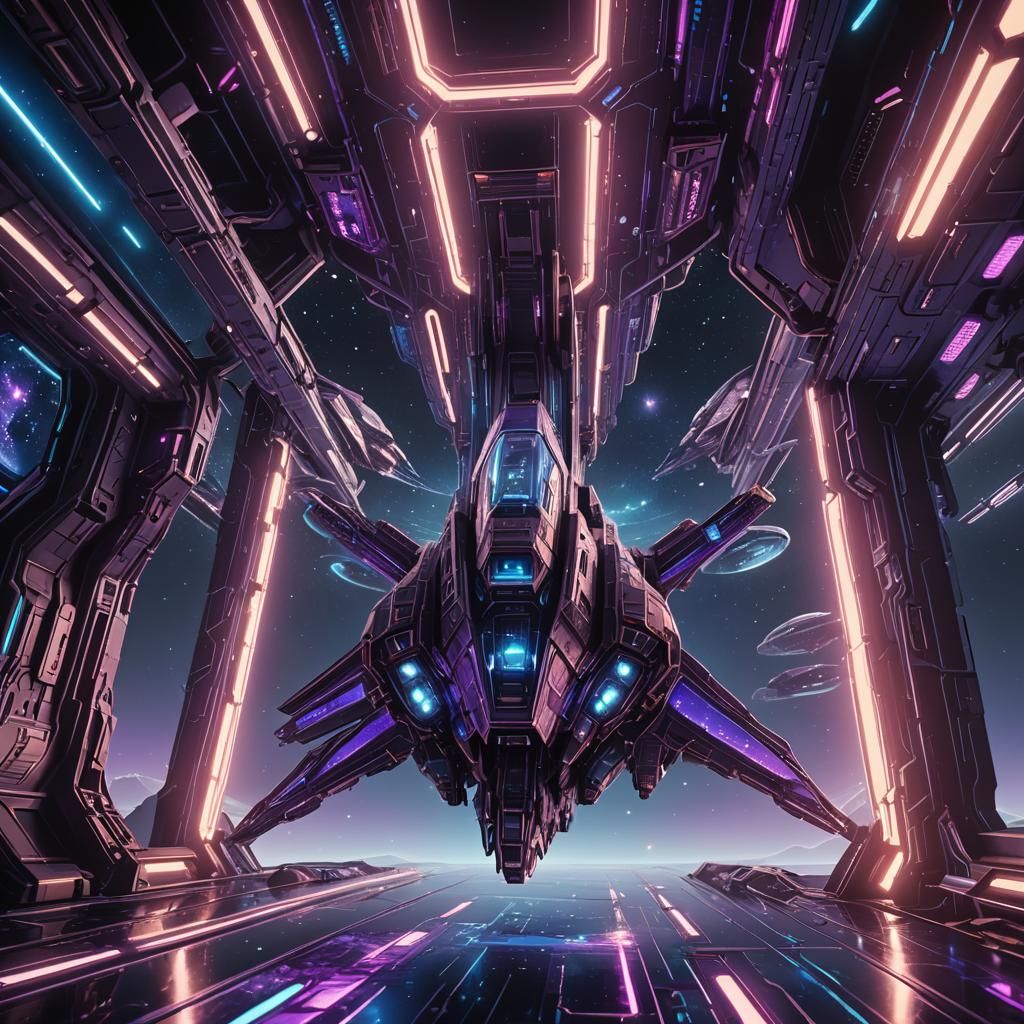 Spaceship Searches for Life in Distant Galaxy