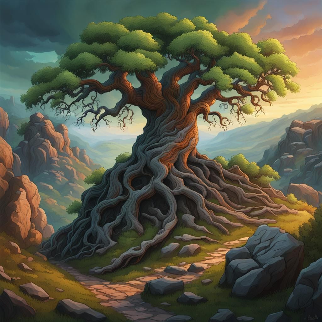 Majestic Whomping Willow on a Lonely Hill