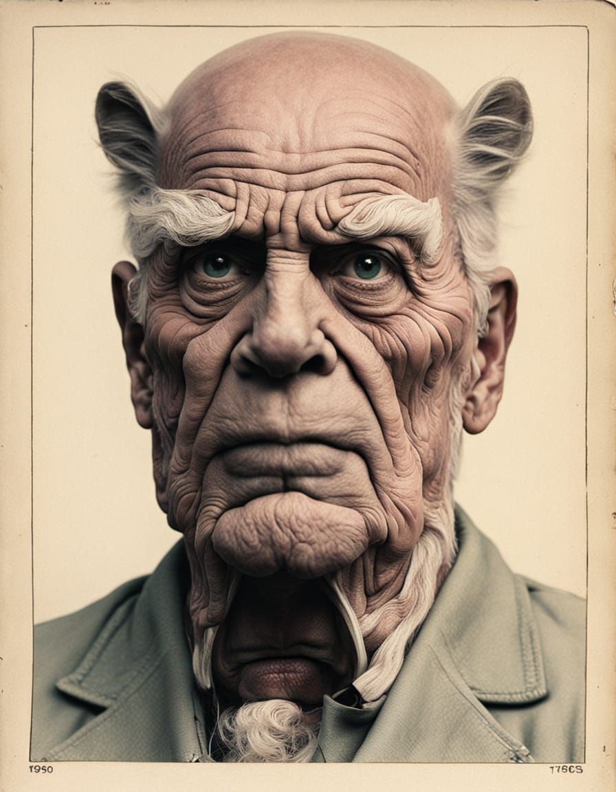 Surreal Grotesque Plastic Surgery Man