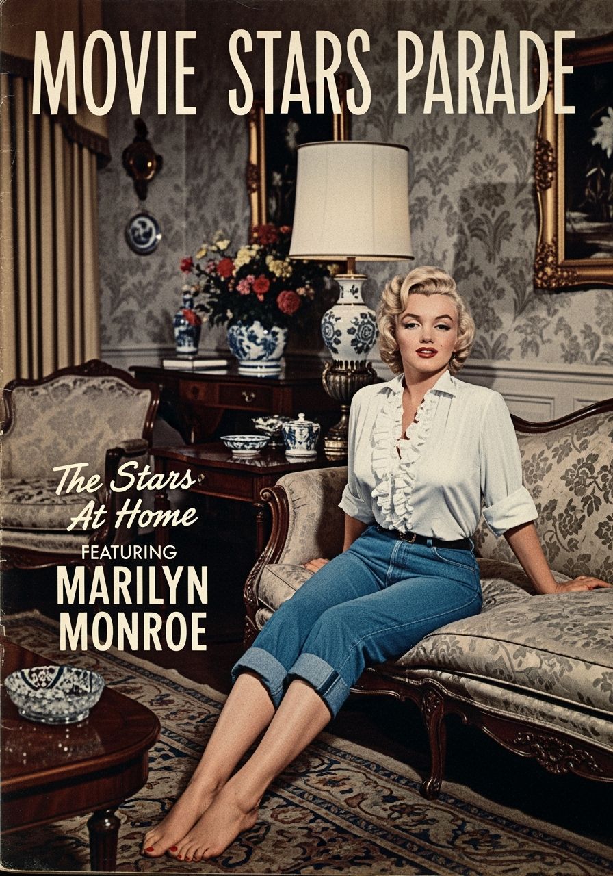 Marilyn Monroe on Vintage 1950s Magazine Cover