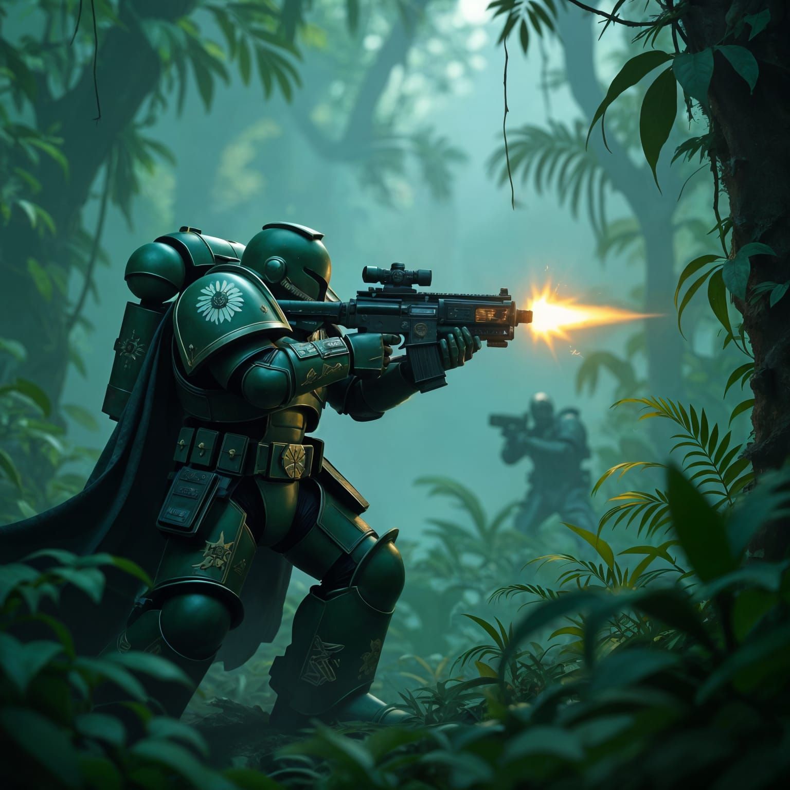 Raven Guard Space Marine in Jungle Ambush