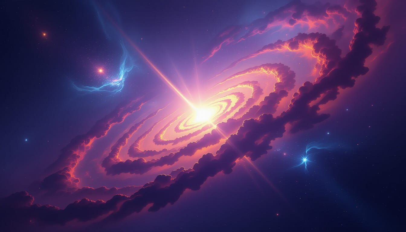 Stunning Nebula With Supernova In Photorealistic Style