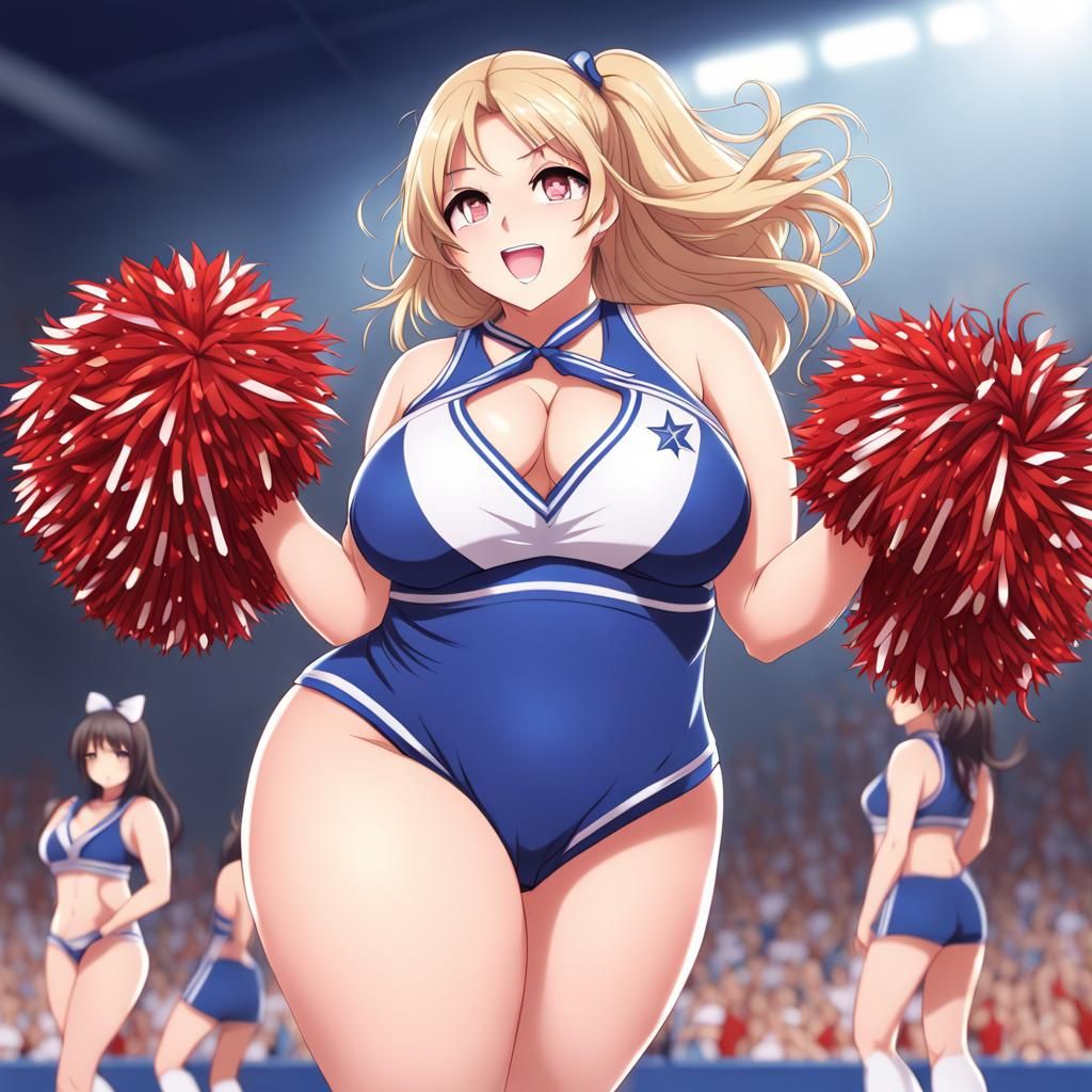 Anime Style Cheerleader Digital Art