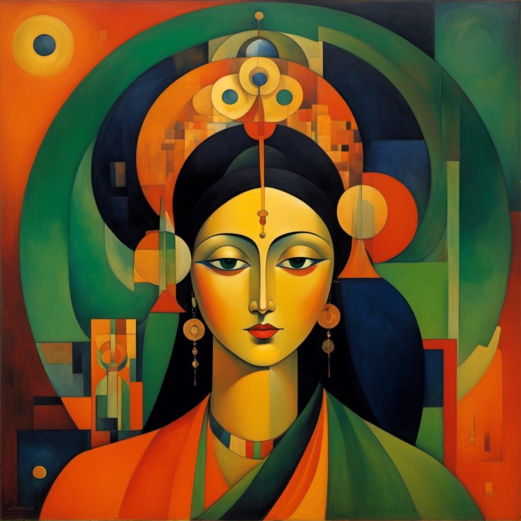 Afrofuturist Astrophysicist with Cubist Equations