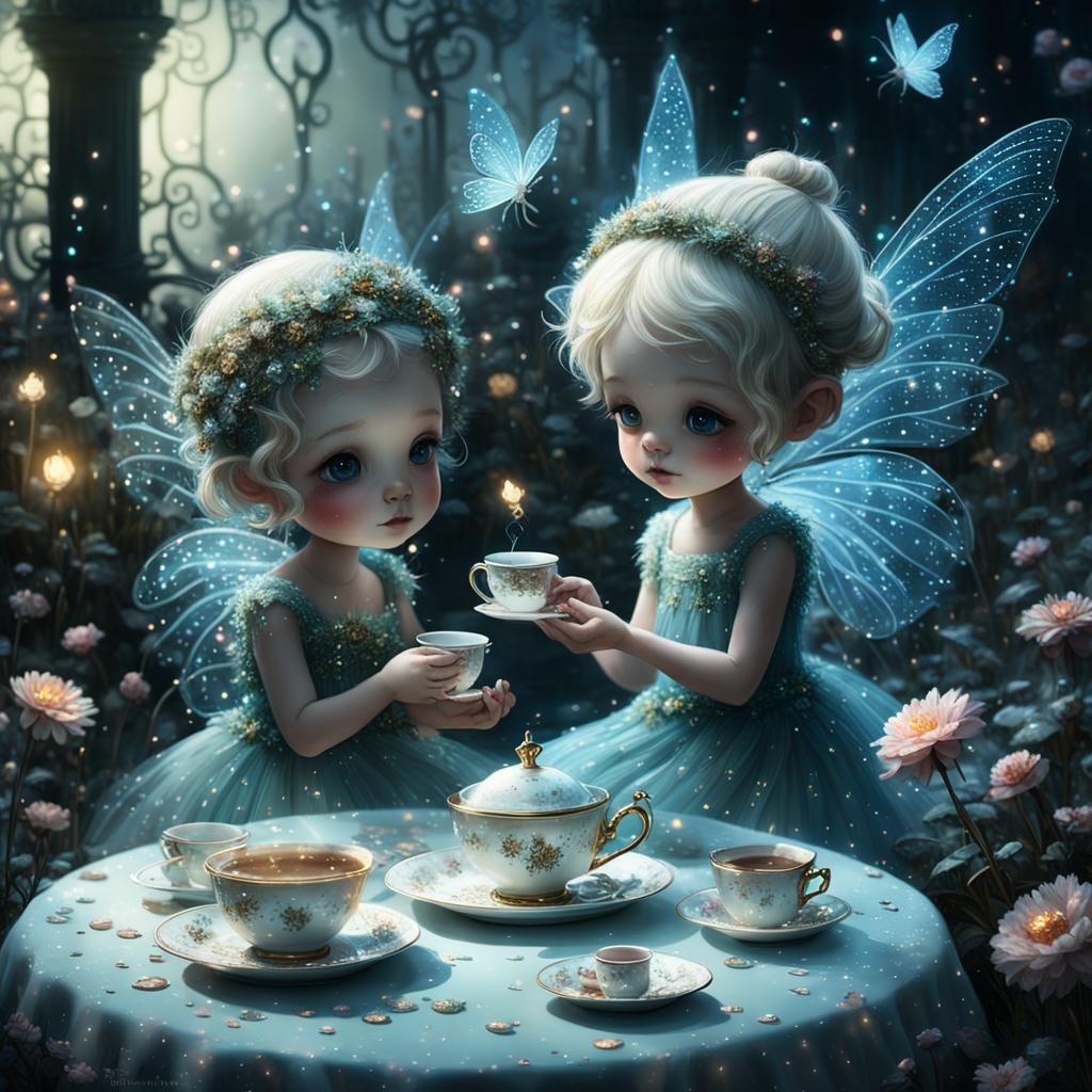 Enchanting Fairy Tea Party in Glittering Garden