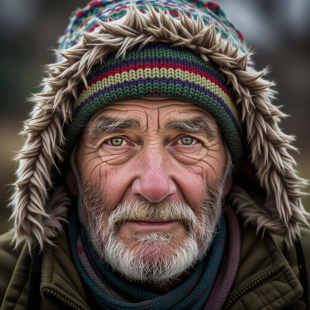 Intense Wild Spirit Portrait in Photographic Style