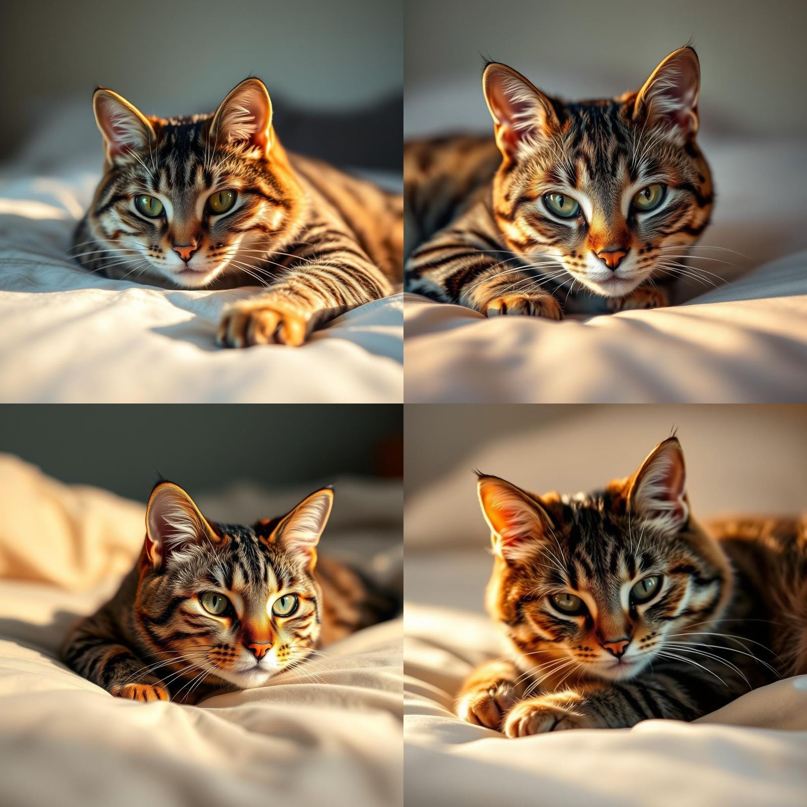 Tabby Cat Portrait in Macro Photography