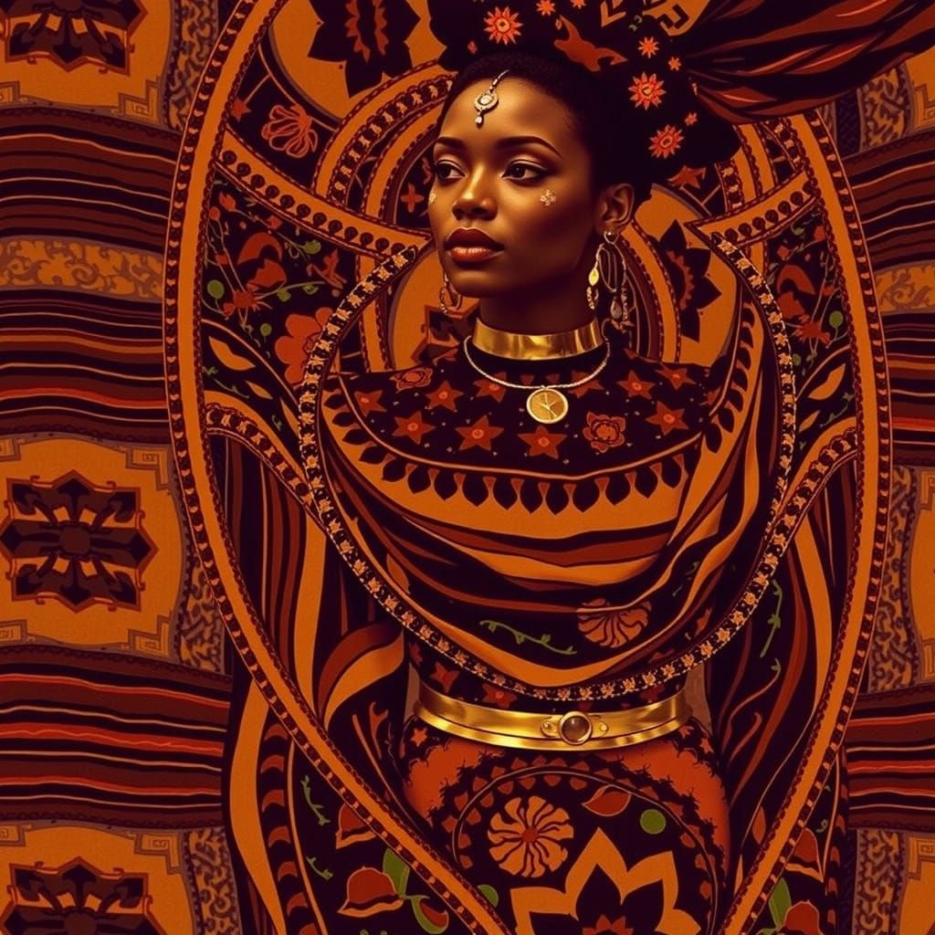 Psychedelic Garden Dreamscape in Bold Hues