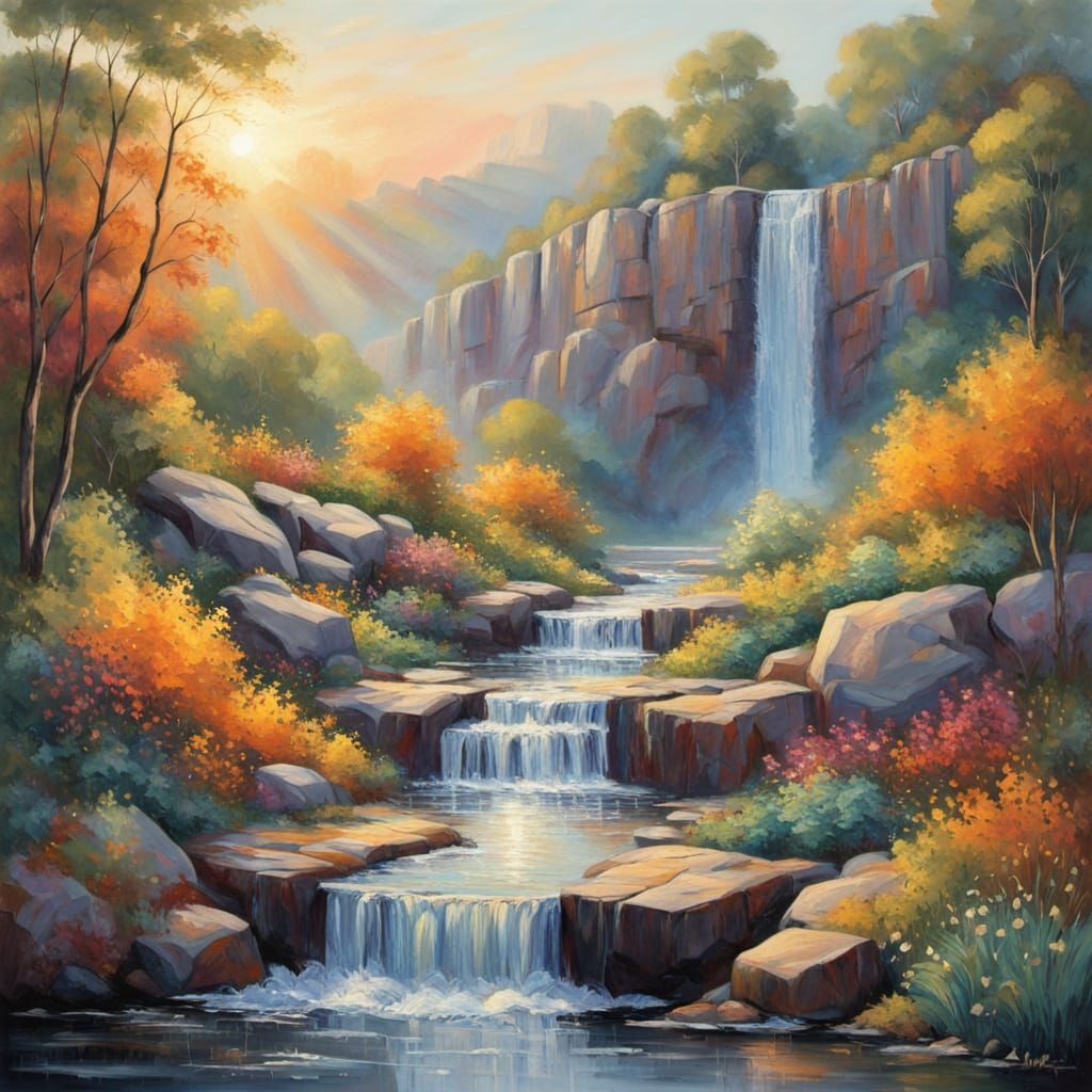 Sunrise Masterpiece on Rockface Canvas