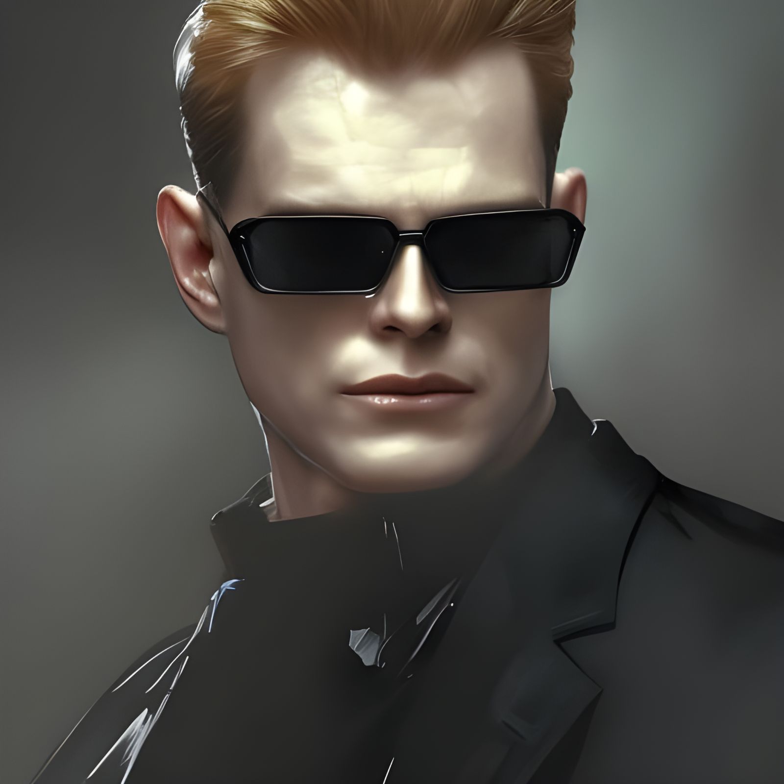 Albert Wesker Portrait in Hyperdetailed Style