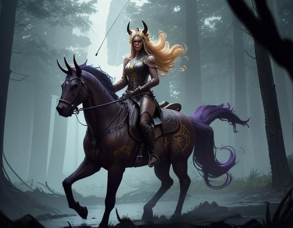 Centaur Archer in Swamp: Dark Fantasy Concept Art