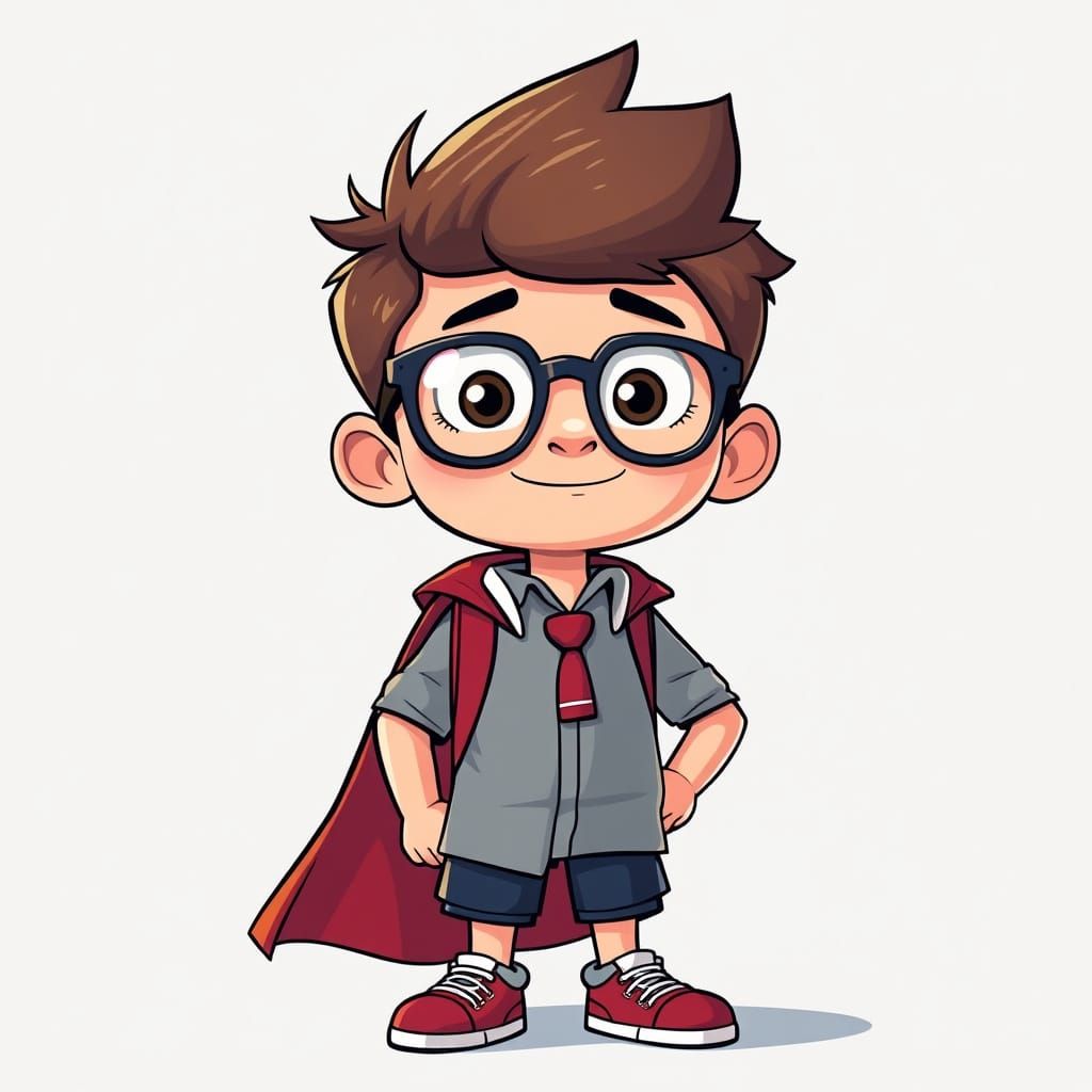 Cartoon Supervillain Zachary: High School Student