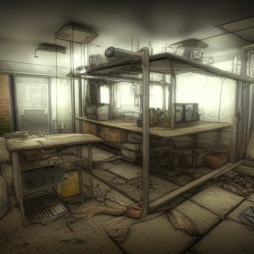 Post-Apocalyptic Lab: A Scene of Abandonment
