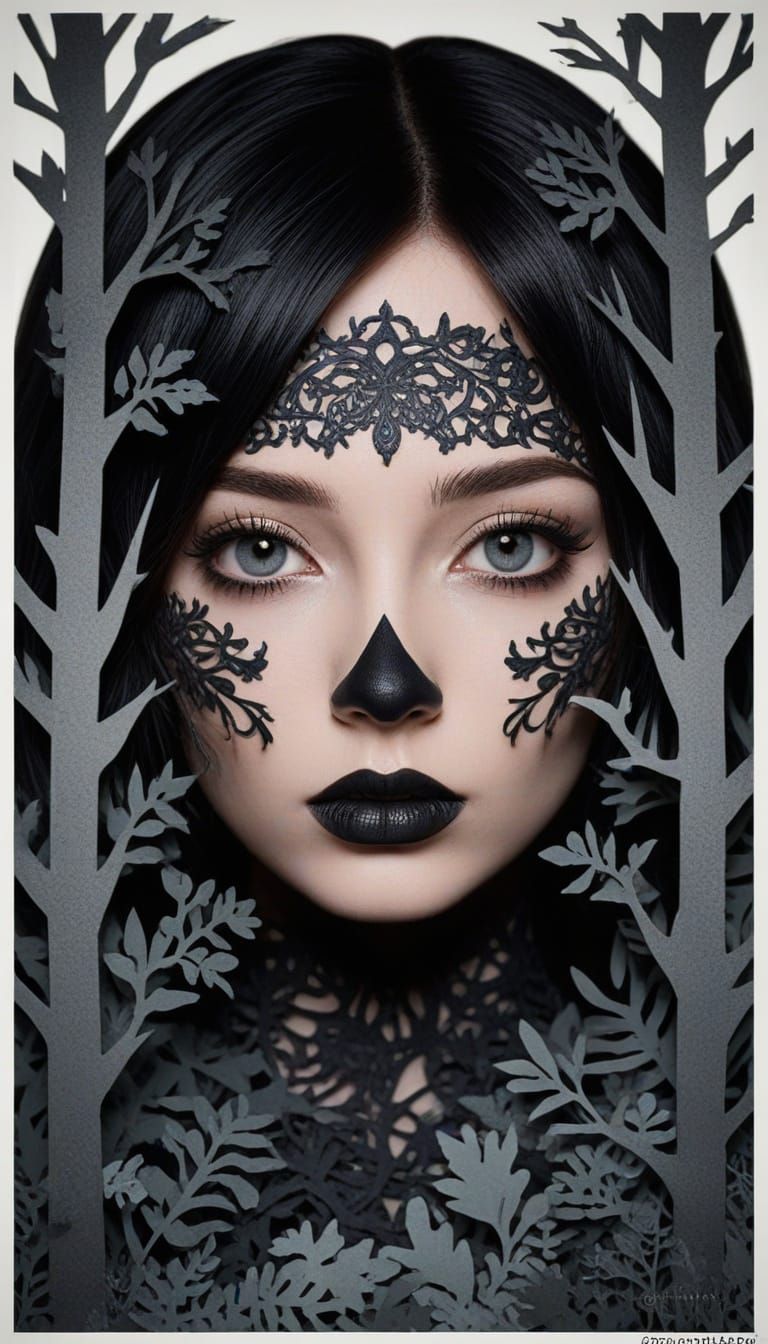 Lace beautiful face leafs