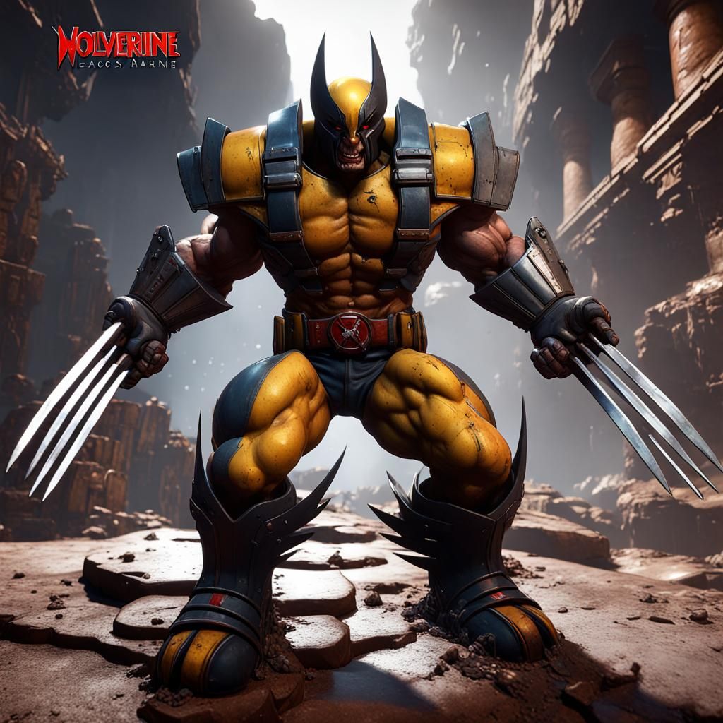Wolverine as Chaos Space Marine in 3D
