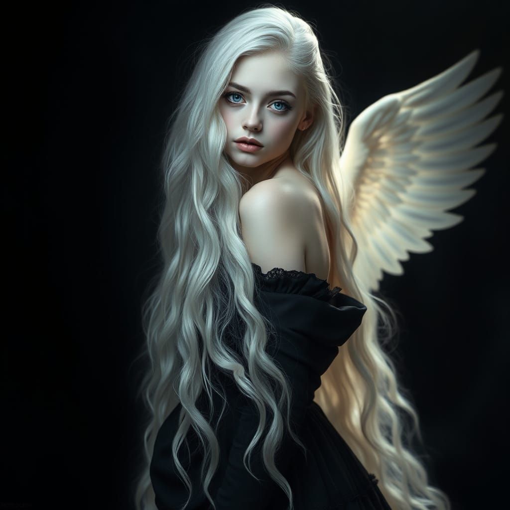 Surreal Goddess in Soft Focus, Reminiscent of Pre-Raphaelite...