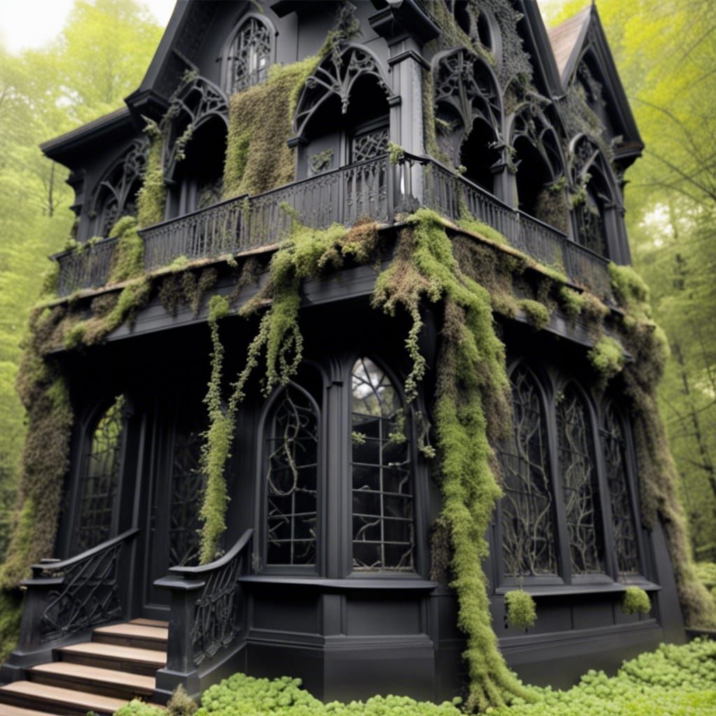 Gothic mossy mansion