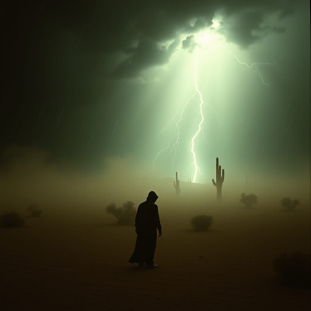 Dramatic Desert Storm: Cinematic Film Style