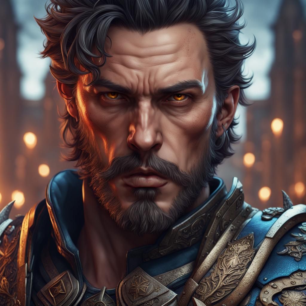 Detailed Portrait of a Cool Fantasy Character