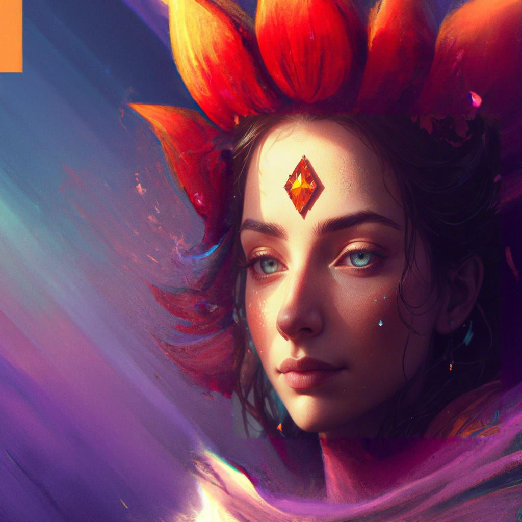 Emotional Woman Discovers Her Dreams, Hyperdetailed Art