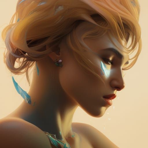 Goddess Ekati Portrait in Hyperdetailed Style