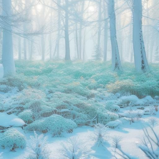 Whimsical Winter Wonderland in Pastel Colors