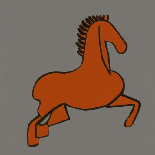 Trojan Horse in Non-Objective Art Style