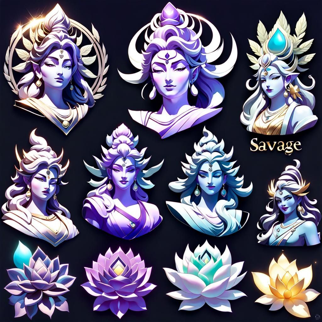 Ethereal Goddess in a Shimmering Landscape