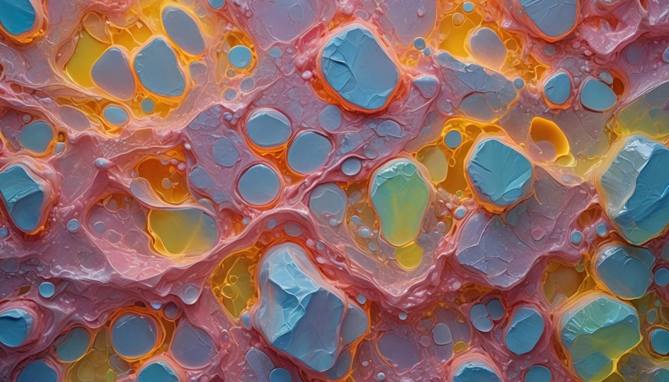 Minimalist Translucent Aerogel Foam Sculpture in Impasto Sty...