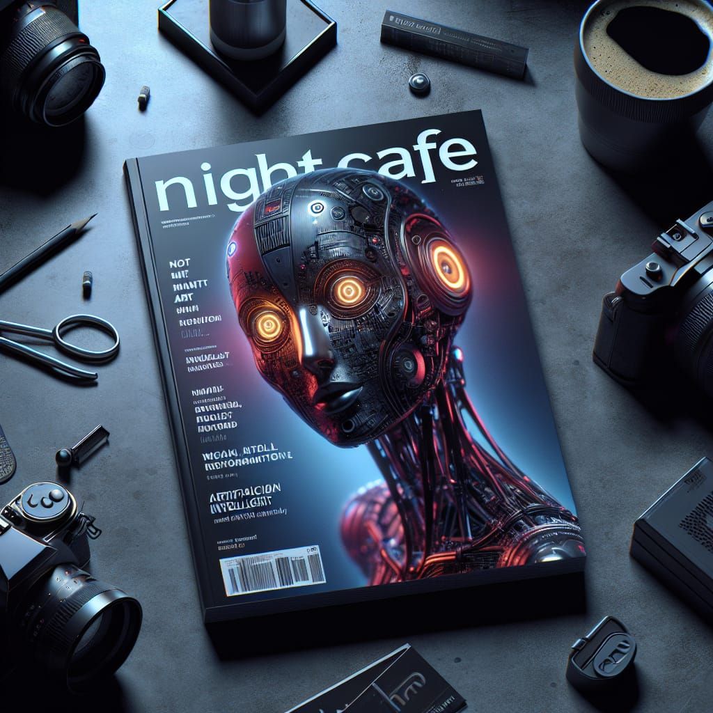 AI Art Magazine Cover in Hyperrealistic Style