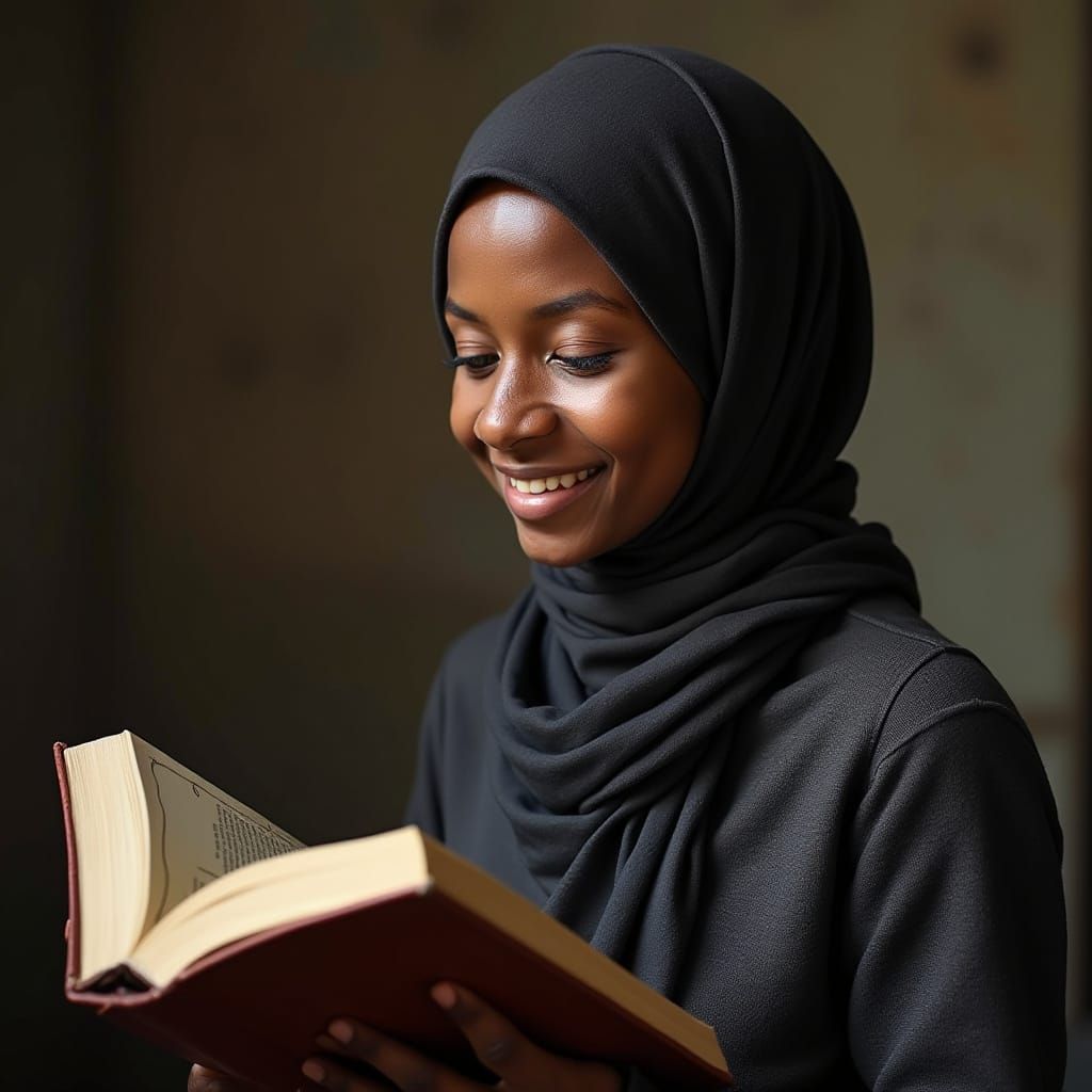 Realistische Darstellung einer jungen Muslimischen Frau im S...