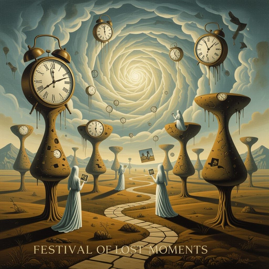 Surreal Festival of Lost Moments with Melting Clocks