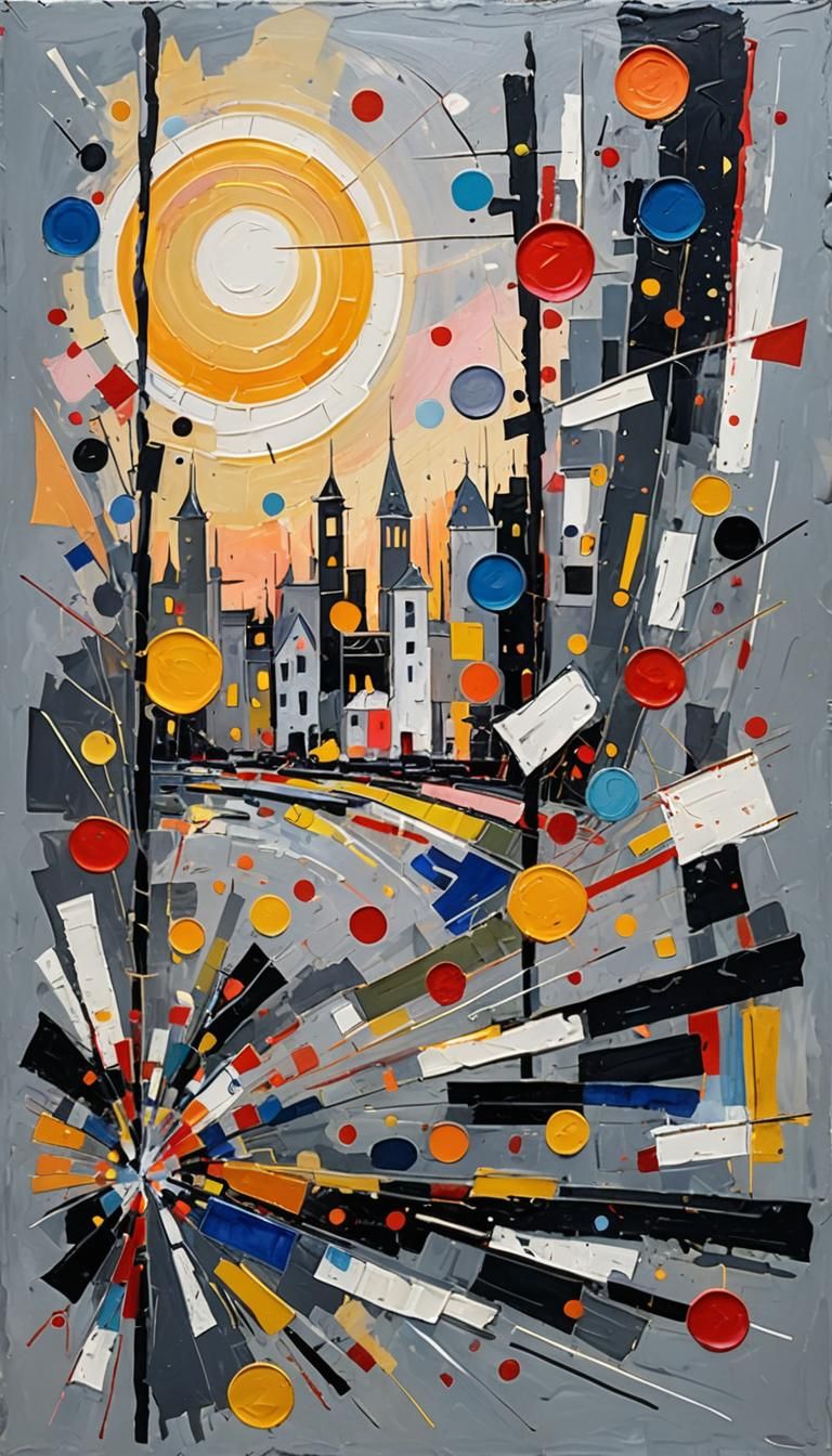 Abstract Sunlight Through Window in Expressionist Style