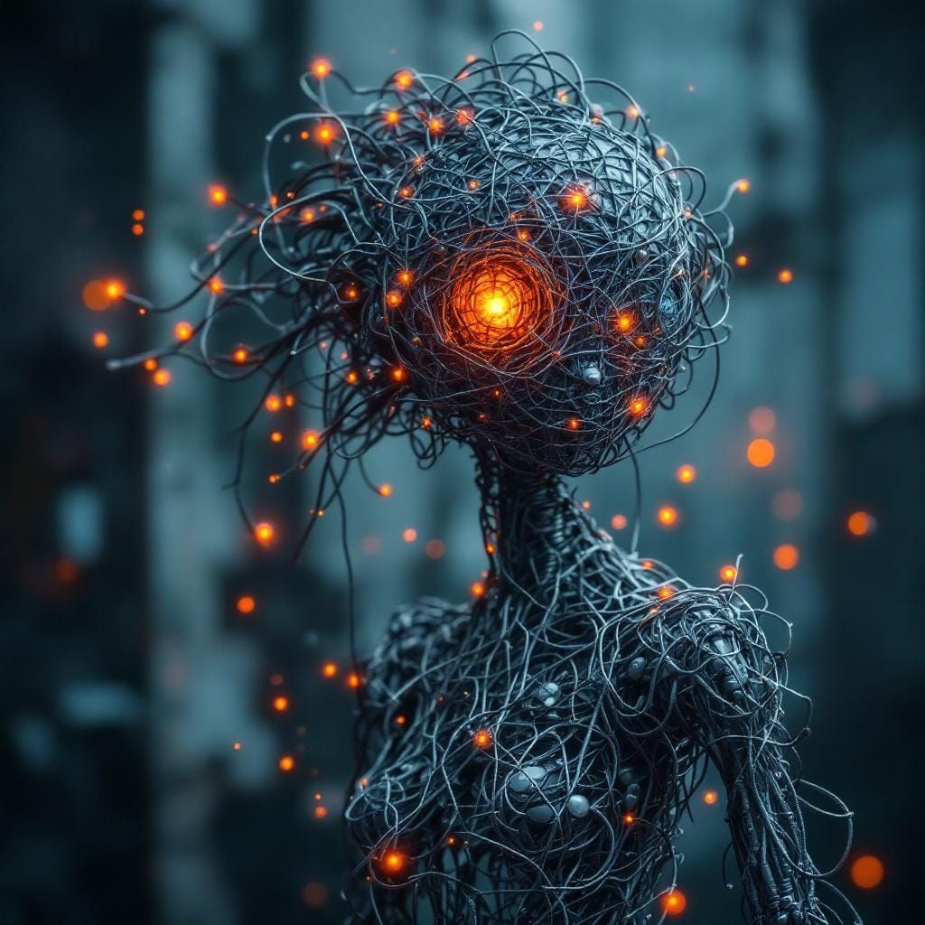 Intricate Wire Doll with 3D Game Cinematic Feel