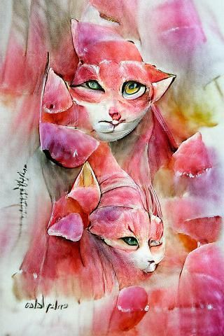 Watercolor Pink Cattleya Orchid Painting