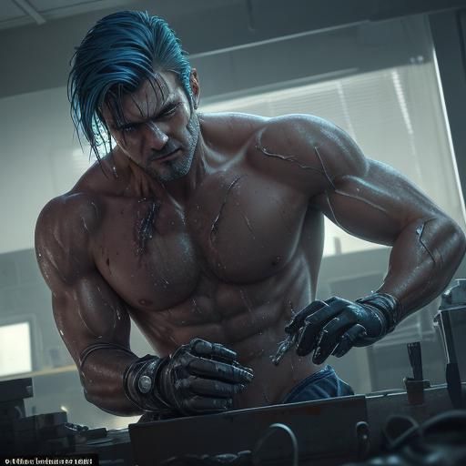 1950s Android Hunk Repairs Himself in Laboratory