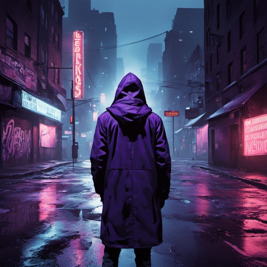 Moody Cityscape at Night