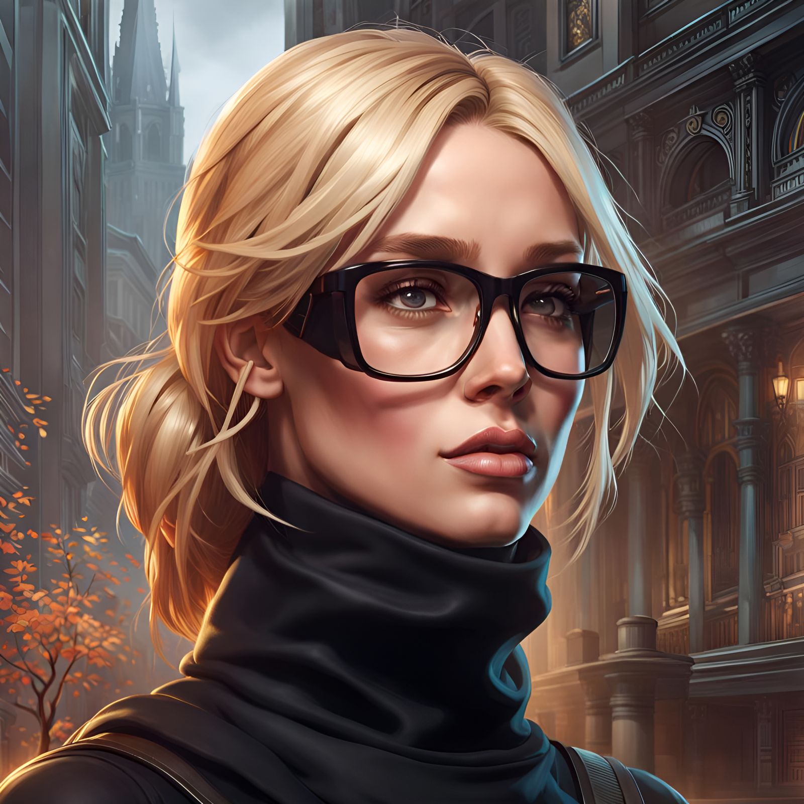 German Student Portrait in Hyperdetailed Digital Art