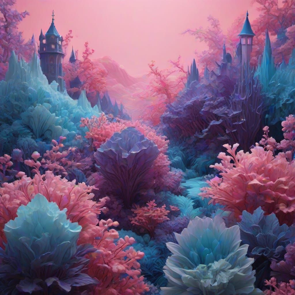Ethereal Crystalline Forms in Dreamy Hues