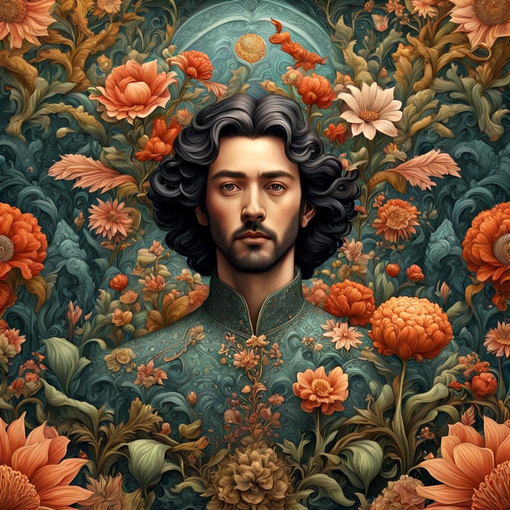 The Gentle Gardener in a Whimsical Wonderland