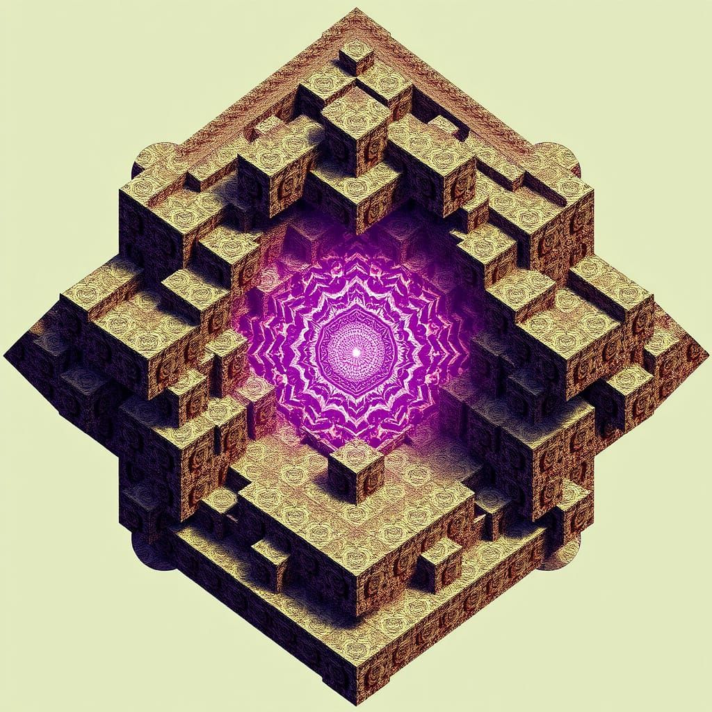 Surreal Geometric Megastructure of Impossible Perspectives