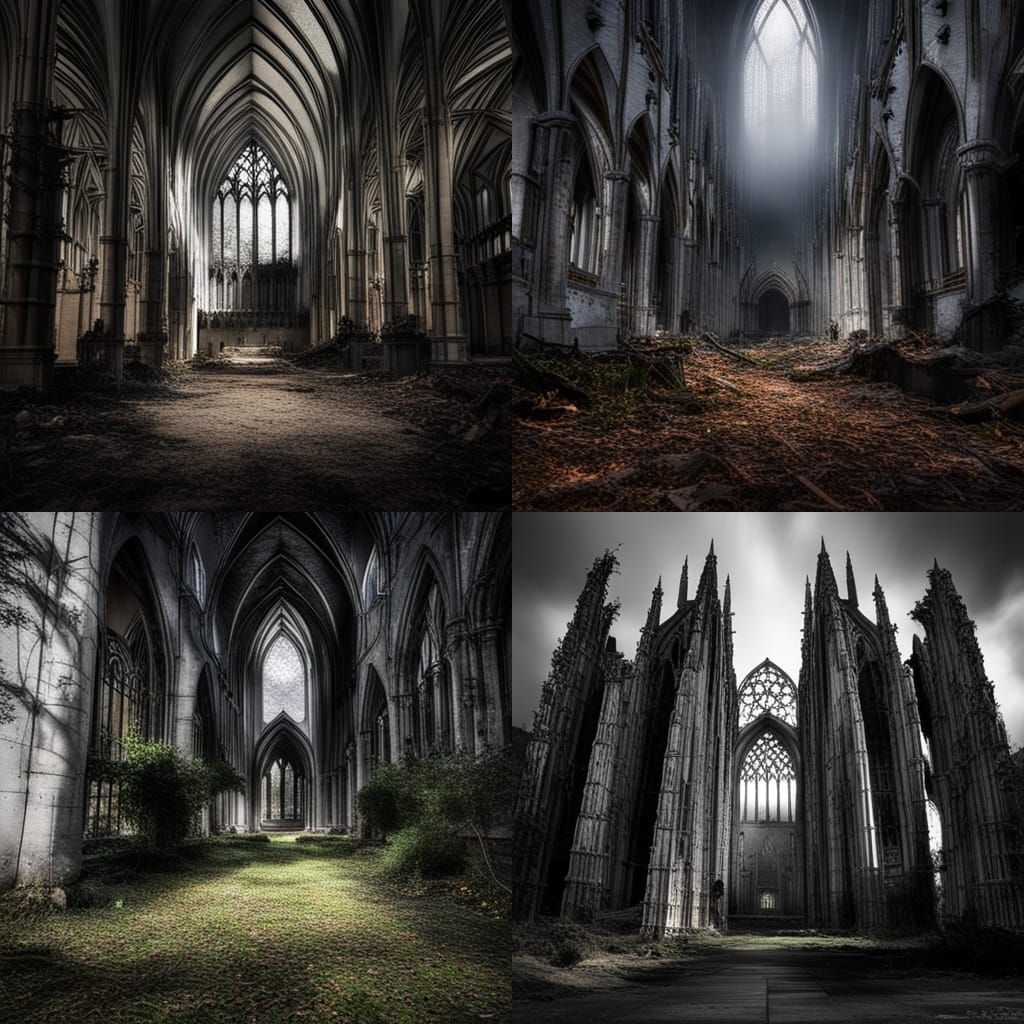 Eerie Abandoned Gothic Cathedral of Mystery