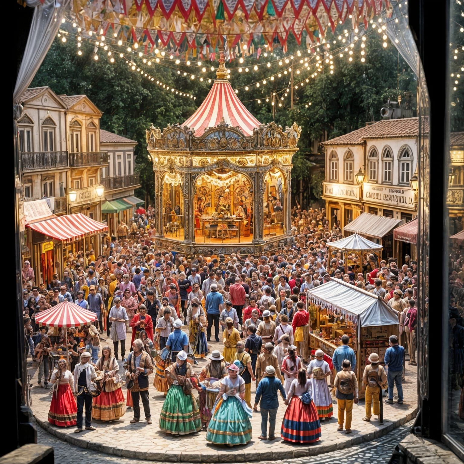 Portuguese Festival in a Jar: 3D Illustration