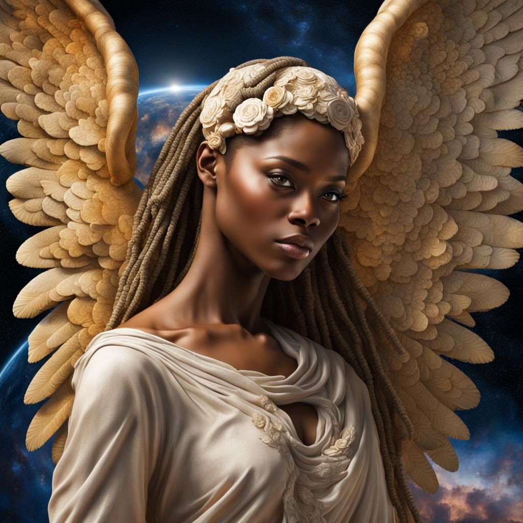 Puzzle Angel in Hyperrealistic 32K HDR