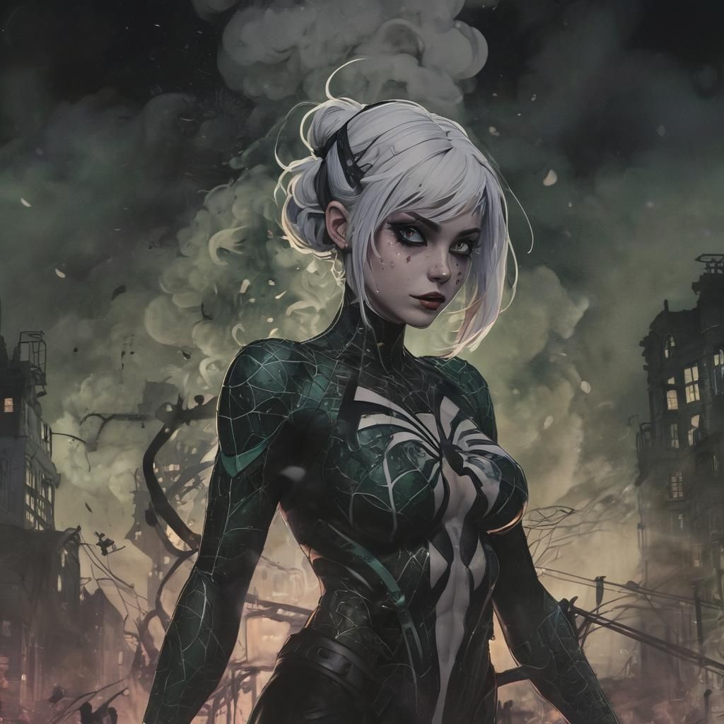 Venom Spider Girl Empowered by Dark Urban Magic