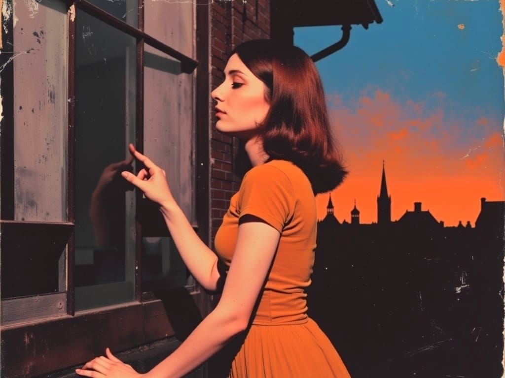 Woman by a Window in Autochrome Style