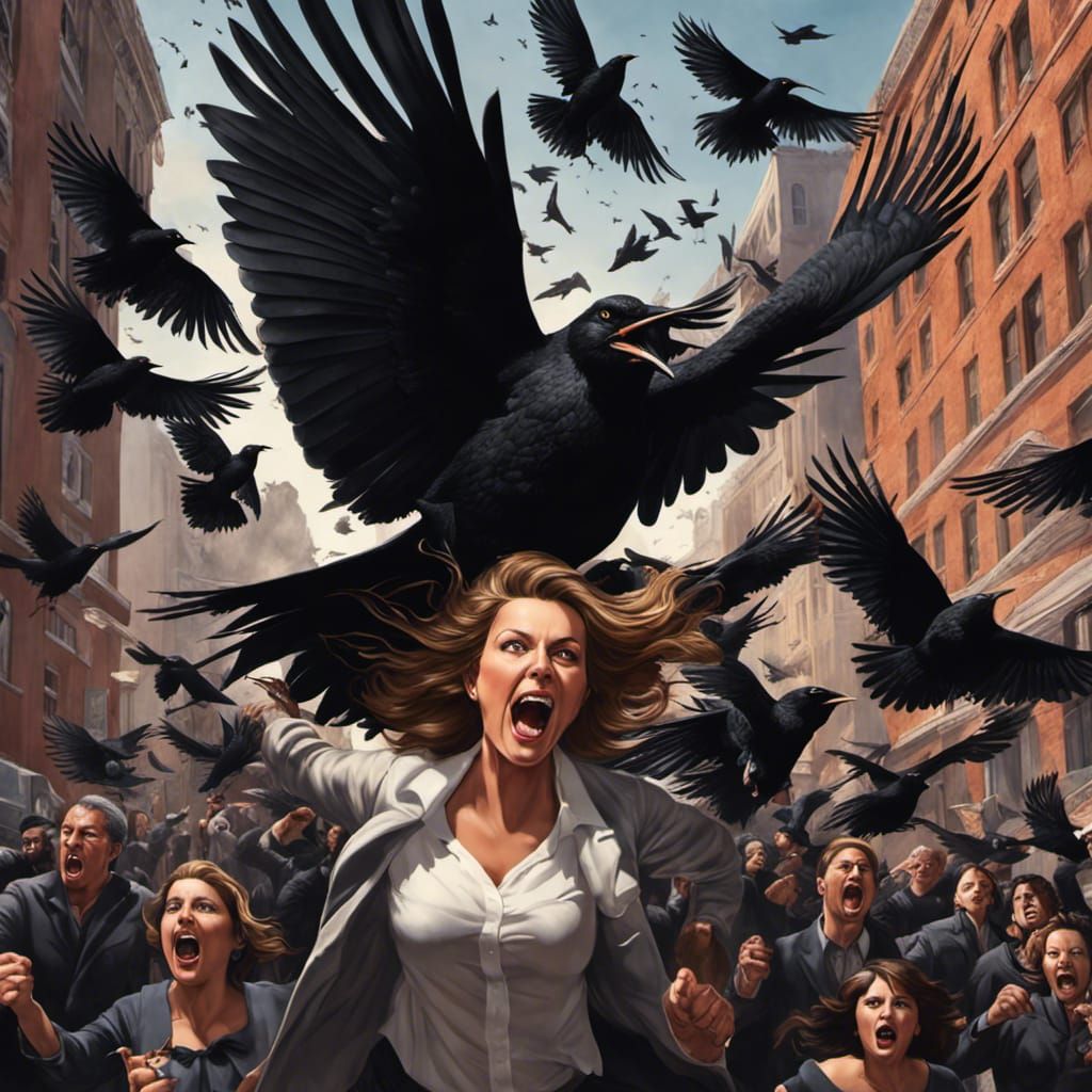 Portrait of The Birds By Alfred Hitchcock